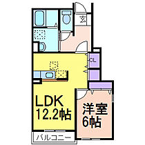 ポニーヒルズ　Ｄ棟  ｜ 栃木県鹿沼市睦町（賃貸アパート1LDK・1階・45.72㎡） その2