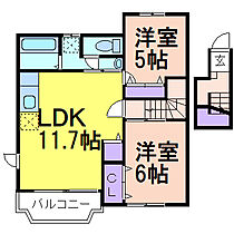 サニータウンドルチェ  ｜ 栃木県鹿沼市上殿町（賃貸アパート2LDK・2階・58.98㎡） その2