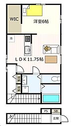 フォルテッツア城南 1LDKの間取図画像