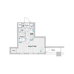 ビバリーホームズ西台2 1Kの間取図画像