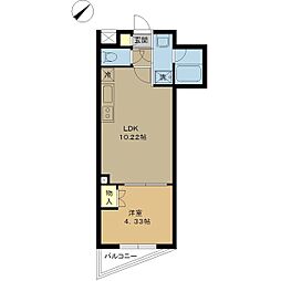 パレ・ホームズ高井戸2 1LDKの間取図画像