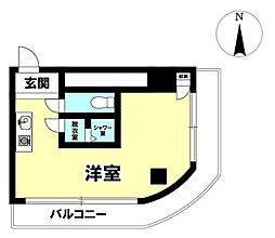 ラ・レジダンス・ド・シャトレーヌ ワンルームの間取図画像