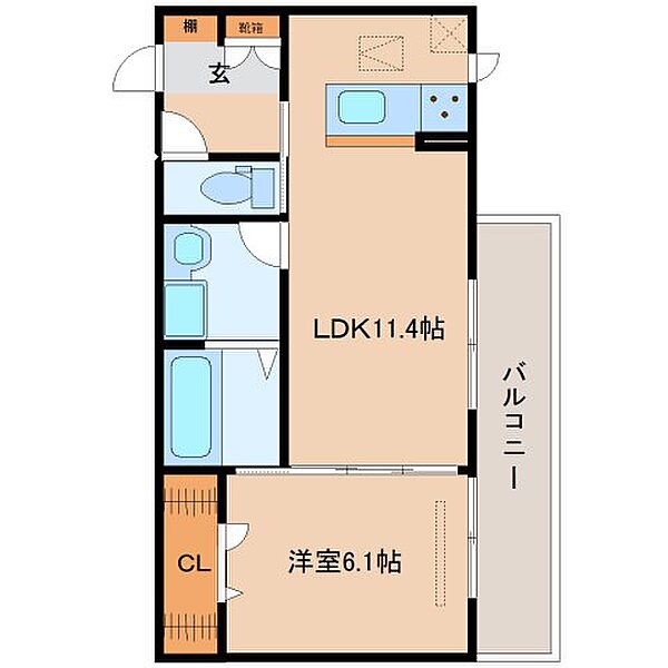 楓　A棟 103｜奈良県奈良市大森町(賃貸アパート1LDK・1階・43.94㎡)の写真 その2