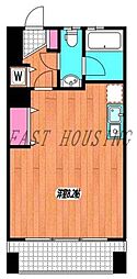 東京メトロ日比谷線 広尾駅 徒歩11分の賃貸マンション 2階ワンルームの間取り