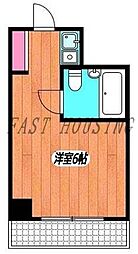 東京メトロ半蔵門線 青山一丁目駅 徒歩2分の賃貸マンション 7階ワンルームの間取り