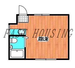東京メトロ丸ノ内線 方南町駅 徒歩10分の賃貸アパート 1階ワンルームの間取り