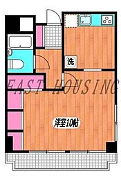 小田急小田原線 参宮橋駅 徒歩5分の賃貸マンション 3階1Kの間取り