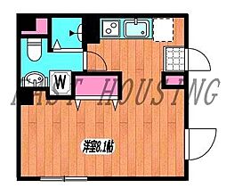 京王線 初台駅 徒歩9分の賃貸マンション 2階1Kの間取り