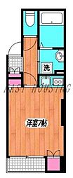 京王線 幡ヶ谷駅 徒歩7分の賃貸マンション 4階ワンルームの間取り