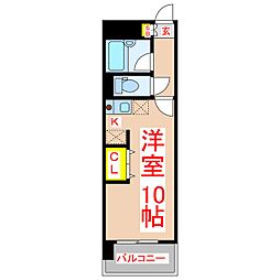 サニークレスト南林寺 ワンルームの間取図画像