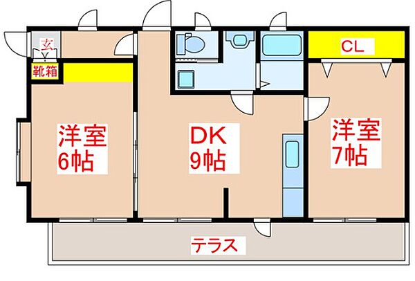 アーベイン・タカオ ｜鹿児島県鹿児島市吉野町(賃貸マンション2DK・1階・50.00㎡)の写真 その2