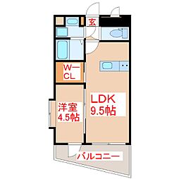 惟神上町ビル 1LDKの間取図画像