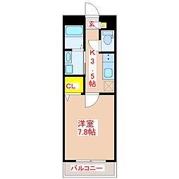 間取図画像 1K