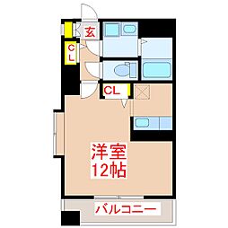 コンフォートNAN-A ワンルームの間取図画像