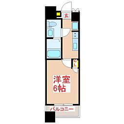 鹿児島市照国町マンション 1Kの間取図画像