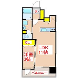 グランフィオーレ 1LDKの間取図画像