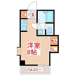 コーヨービル ワンルームの間取図画像