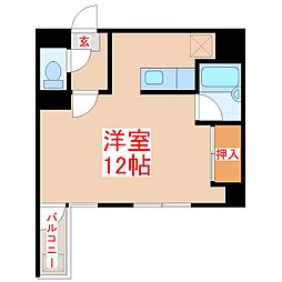 エース平之町 ワンルームの間取図画像