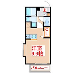 Cross ワンルームの間取図画像