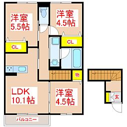 リヴェールあいら 3LDKの間取図画像