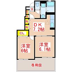 インテリジェンス1 2DKの間取図画像
