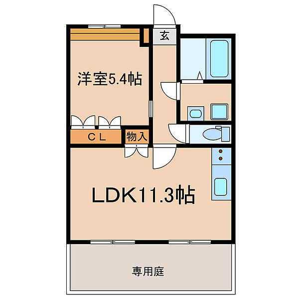 フューチャー ｜鹿児島県鹿屋市新川町(賃貸アパート1LDK・1階・41.04㎡)の写真 その2