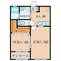 ＧＦＬ　I  ｜ 鹿児島県鹿屋市王子町3919（賃貸アパート2K・2階・40.00㎡） その2