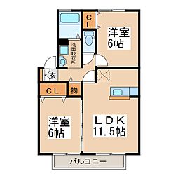 セジュール札元 B棟 2階