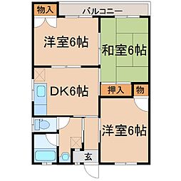 間取図画像 3DK