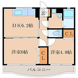 Win-Win寿 2DKの間取図画像