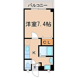 whiteVesseL 1Kの間取図画像