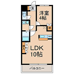 ポミエ 1LDKの間取図画像
