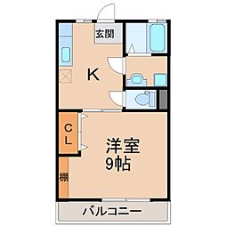 T・HOUSE3 1DKの間取図画像