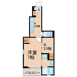 コンフォート・ヴィラ緑山3 1SKの間取図画像