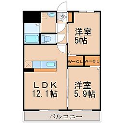 メルローズ札元 2階/-
