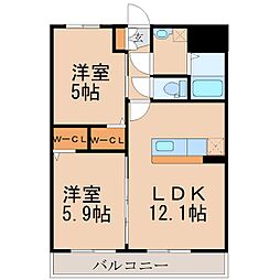 メルローズ札元 2階/-