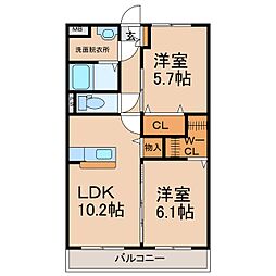 メルローズ寿北I 3階/-
