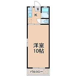 サンリブレ寿 1Kの間取図画像