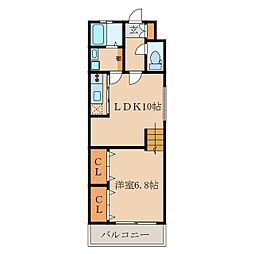 エビデンス・ネオ 1LDKの間取図画像