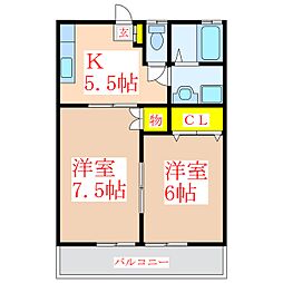 ビーノメゾン 2Kの間取図画像