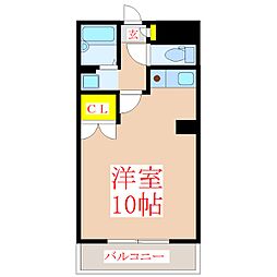 サンライズHILL ワンルームの間取図画像