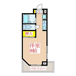 エミネンス隼人塚 ワンルームの間取図画像