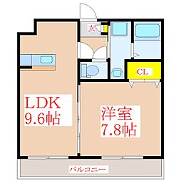 シルフィード 1LDKの間取図画像