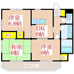 IDEE泰平 3DKの間取図画像