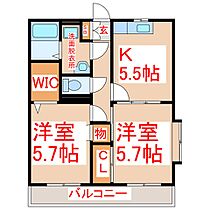 メルベーユ　Ａ棟  ｜ 鹿児島県鹿児島市中山町5169（賃貸マンション2K・2階・45.00㎡） その2