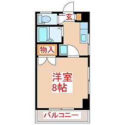 CASAfiore 1Kの間取図画像