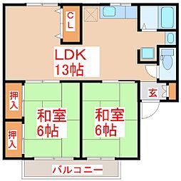 セジュールＵ 2階/-