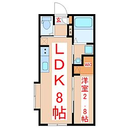 espace 1LDKの間取図画像