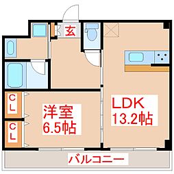 レガーロ宇宿 1LDKの間取図画像