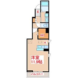 カラライズK ワンルームの間取図画像